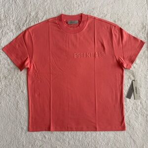 Men’s Fear of God Essentials T-Shirt, Size Medium, Coral, NWT